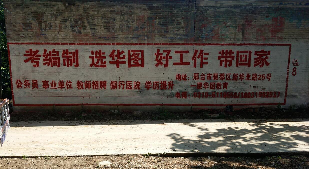華圖教育培訓刷墻廣告